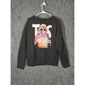 Taylor Swift 1989 Graphic Sweatshirt Black Crewneck Womens Sz M Smart Blanks
